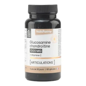 Gélules Articulations Glucosamine et Chondroïtine 1000 mg Nat et Form