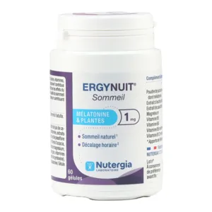 Ergynuit Sommeil 1mg Melatonine et Plantes Nutergia