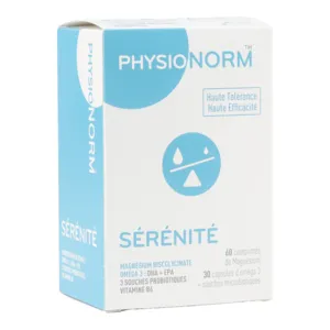 Physionorm Sérénité Magnésium bisglycinate et omega 3