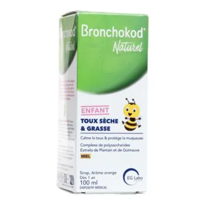 Bronchokod Naturel Sirop enfant contre la toux sèche et grasse