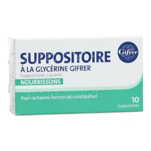 Suppositoire glycériné Gifrer pour nourrisson
