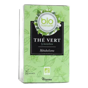 Thé vert 3 menthes Métabolisme Bio Nutrisanté