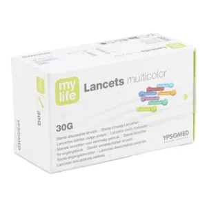 Lancettes stériles de glycémie 30G MyLife Multicolor