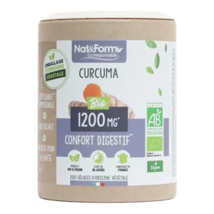 Gélules Nat & Form Curcuma bio Confort digestif