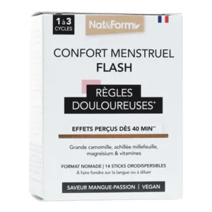 Sticks Règles douloureuses Nat et Form Confort menstruel Flash