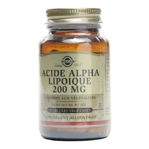 Solgar acide alpha lipoique 200mg gélules végétales