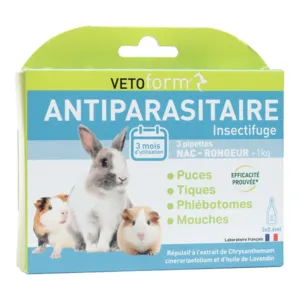 Pipettes Antiparasitaires Nac Rongeur Vetoform