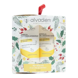 Alvadiem coffret Xerolia lait corps et gel douche gelée royale