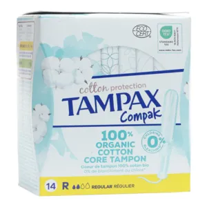 Tampons Tampax Compak  Régulier Cotton Protection
