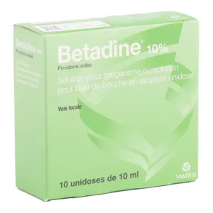Unidose bain de bouche Betadine 10% Viatris