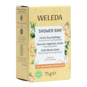 Douche végétale solide Weleda Gingembre et petit grain bio