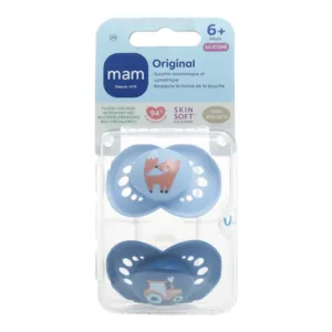 Sucette symétrique silicone MAM Original 6 mois