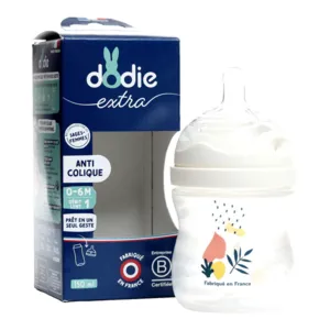Biberon anti colique à tétine multi perforée 150 ml Dodie extra