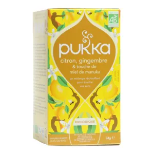 Tisane bio Pukka Citron Gingembre et Miel de Manuka  en sachets