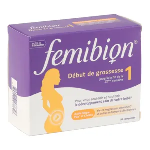Comprimés acide folique Femibion 1 Début de grossesse