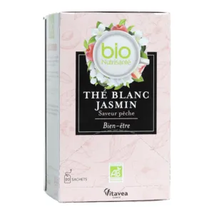 Sachets de thé blanc jasmin pèche Bio Nutrisanté