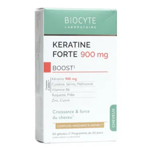 Biocyte Kératine Forte 900 mg Boost en gélules