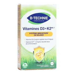 Biotechnie comprimés Vitamines D3 + K2