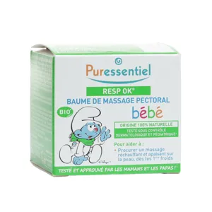 Baume de massage pectoral bébé Puressentiel Resp Ok