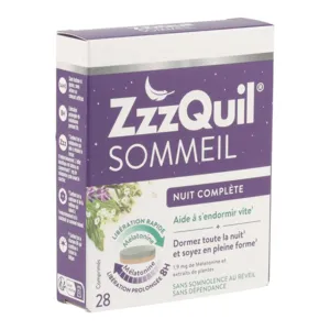 ZzzQuil Sommeil comprimés mélatonine 1,9 mg