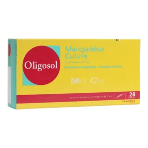 Ampoule Oligosol Manganese Cuivre