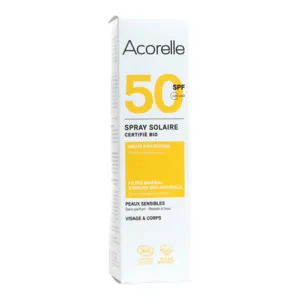 Acorelle Spray solaire visage et corps SPF 50 Bio