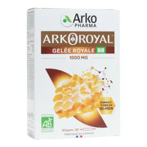 Ampoules Arkoroyal de gelée royale Bio 1500 mg