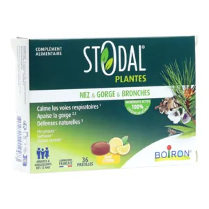 Stodal Plantes Nez gorge bronches pastilles goût citron