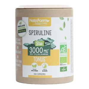 Spiruline Nat et Form Ecoresponsable Comprimés Tonus