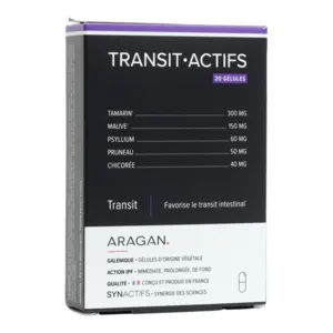 Aragan Transit Actifs gélules tamarin psyllium pruneau