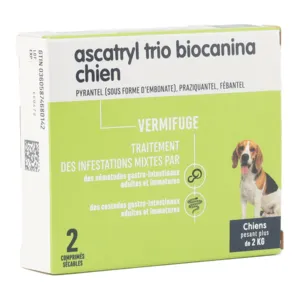 Biocanina Ascatryl Trio vermifuge chien