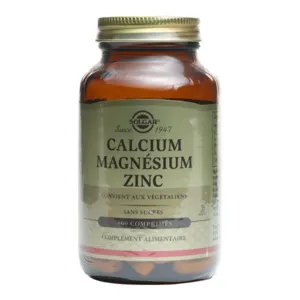 Comprimés végétaliens Calcium Magnésium Zinc