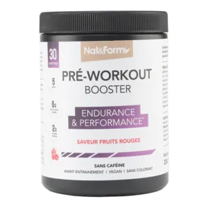 Nat et Form Pré Workout Booster poudre avant entrainement