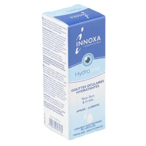Gouttes ophtamiques yeux secs et irrités Innoxa Hydralose