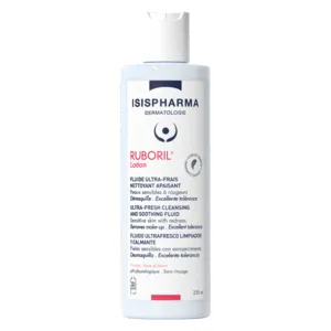Fluide nettoyant apaisant Ruboril Isispharma contre les rougeurs