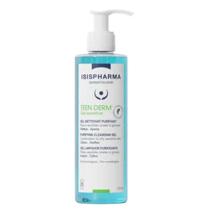 Gel nettoyant visage peaux sensibles Teen Derm Isispharma