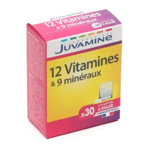 Juvamine comprimé 12 vitamines 9 minéraux