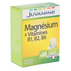 Juvamine Vitamines B1, B2, B6 et magnésium en comprimés