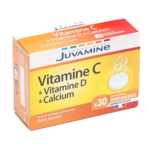 Juvamine Vitamine C et D + Calcium effervescents