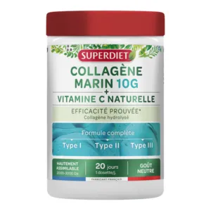 SuperDiet Collagène marin 10 g + Vitamine C naturelle