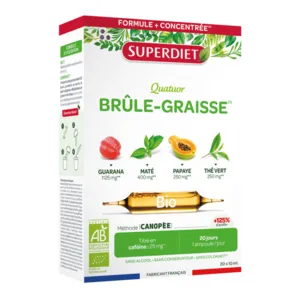 Superdiet ampoules brule graisse Bio Quatuor Bio