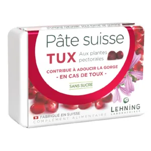 Pate suisse Tux Lehning gommes à sucer en cas de toux