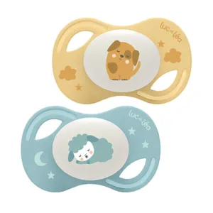 Sucette Luc et Léa Collection silicone 0-6 mois phosphorescente