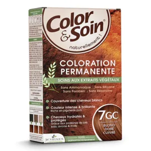 Les 3 chenes coloration Color et Soin permanente blond doré cuivré