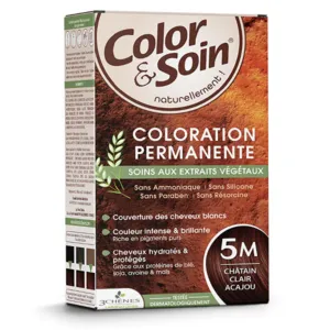 Les trois Chênes Color & Soin châtain clair acajou 5M coloration cheveu