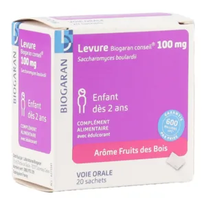 Sachets de levure Enfant Biogaran 100 mg S boulardii