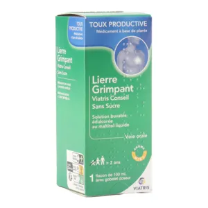 Sirop Toux grasse Lierre grimpant Viatris sans sucre