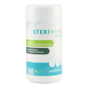 Lingettes désinfectantes détergentes SteriWipes Stericid