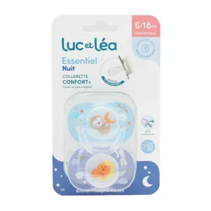 Sucette phosphorescente Luc et Léa Essentiel silicone anatomique 6-18 mois