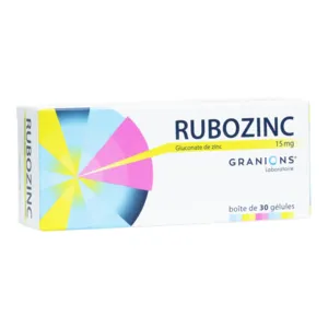 Rubozinc gélule de Zinc 15 mg